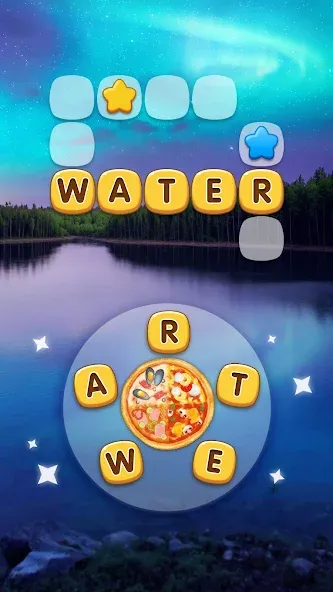 Взломанная Word Pizza - Word Games на Андроид — Безлимитные подсказки и монеты — скриншот 4