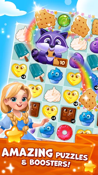 Скачать Candy Valley - Match 3 Puzzle на Андроид — Безлимитные монеты и жизни — скриншот 3