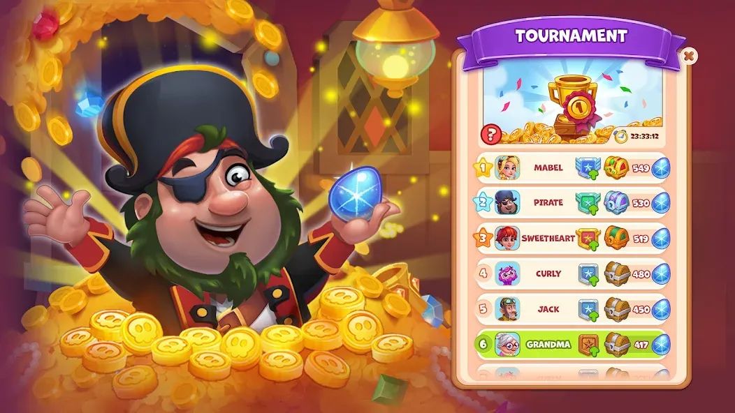 Pirate Treasures: Jewel & Gems MOD APK — Безлимитные монеты и жизни — скриншот 2 Pirate Treasures: Jewel & Gems MOD APK — Безлимитные монеты и жизни — скриншот 2