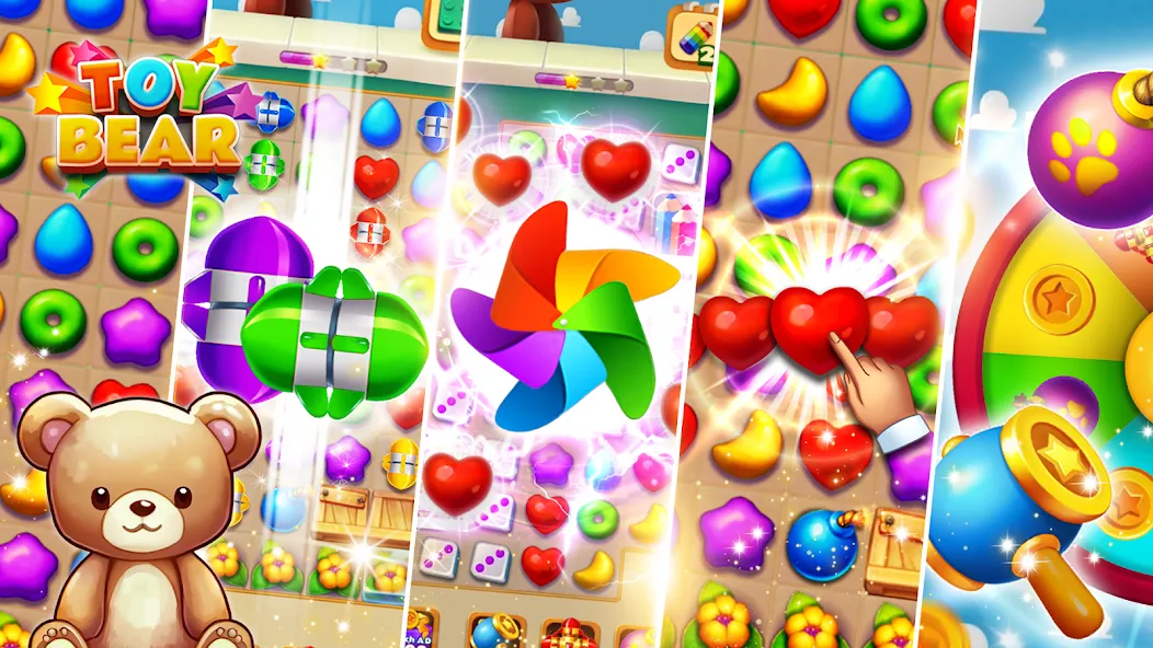 Toy Bear Sweet POP: Match 3 — Взломанная версия (Много монет и жизней) — скриншот 4 Toy Bear Sweet POP: Match 3 — Взломанная версия (Много монет и жизней) — скриншот 4