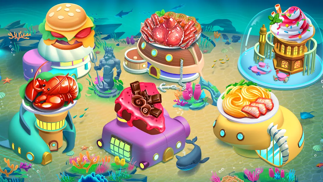Скачать Cooking Aquarium - A Star Chef на Андроид — Много денег и алмазов — скриншот 1
