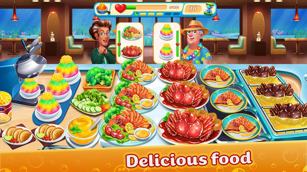 Скачать Cooking Aquarium - A Star Chef на Андроид — Много денег и алмазов — скриншот 3