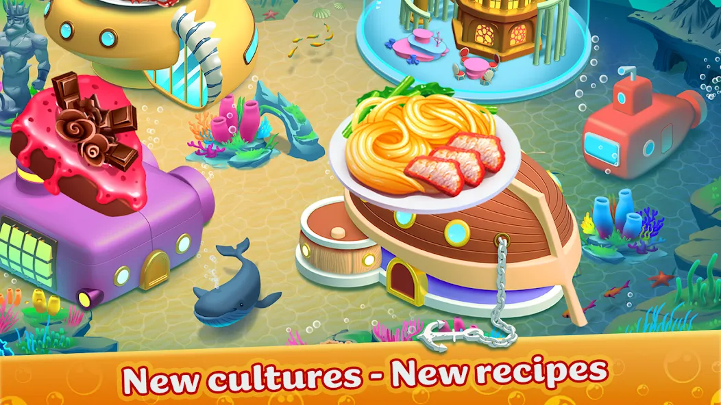 Скачать Cooking Aquarium - A Star Chef на Андроид — Много денег и алмазов — скриншот 5