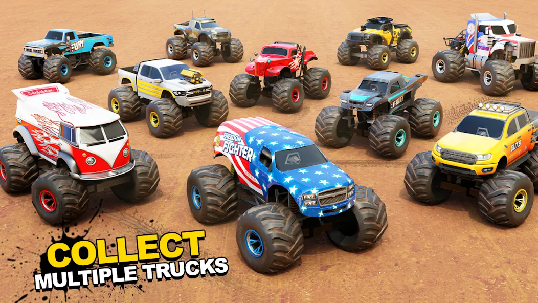 Скачать Fearless US Monster Truck Game — Последняя версия (Безлимитные деньги и все машины) — скриншот 2