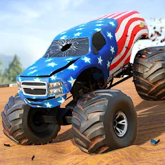 Скачать Fearless US Monster Truck Game — Последняя версия (Безлимитные деньги и все машины)