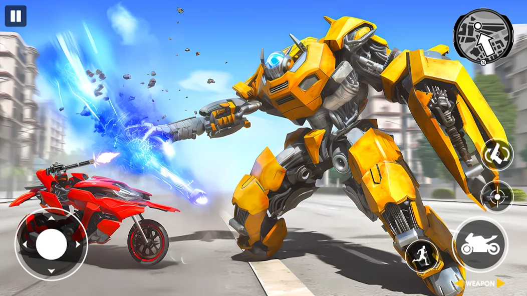 Скачать Real Robot Bike Transform Game на Андроид — Безлимитные деньги и все роботы — скриншот 4
