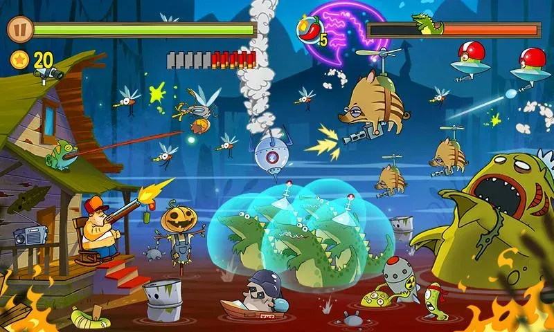 Скачать Swamp Attack (Мод: Безлимитные монеты и усиленное оружие) на Андроид — скриншот 4