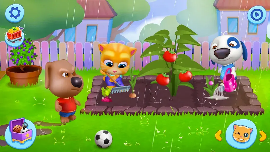 Скачать My Talking Tom Friends MOD APK — Безлимитные монеты и все персонажи — скриншот 3