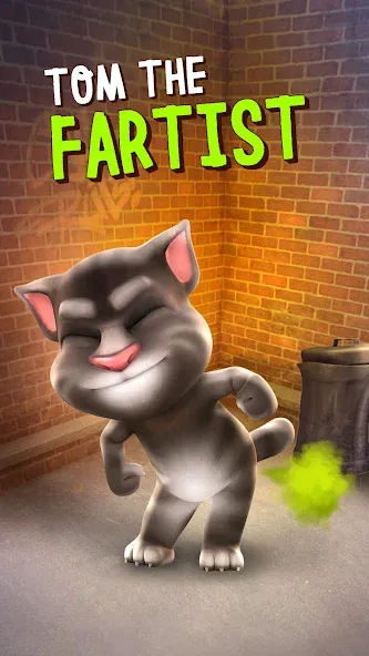 Talking Tom Cat — Взломанная версия (Много денег и все предметы открыты) — скриншот 3