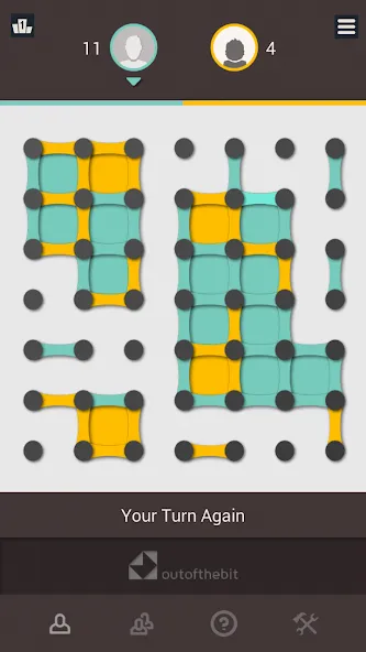 Dots and Boxes - Classic Strat на Андроид — Мод Классическая стратегия с умным противником — скриншот 5