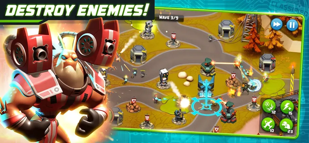 Скачать Alien Creeps - Tower Defense — Модификация Безлимитные деньги и все уровни открыты — скриншот 2