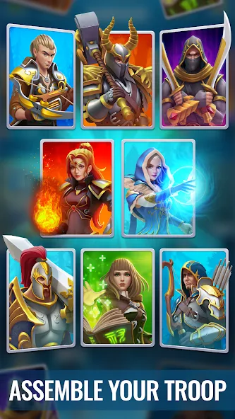 Raid & Rush - Heroes idle RPG MOD APK на Android — Безлимитные ресурсы и усиленные герои — скриншот 1