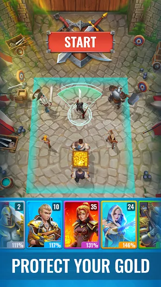 Raid & Rush - Heroes idle RPG MOD APK на Android — Безлимитные ресурсы и усиленные герои — скриншот 3