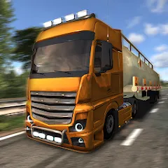 Скачать European Truck Simulator (Мод: Безлимитные деньги и топливо) на Андроид