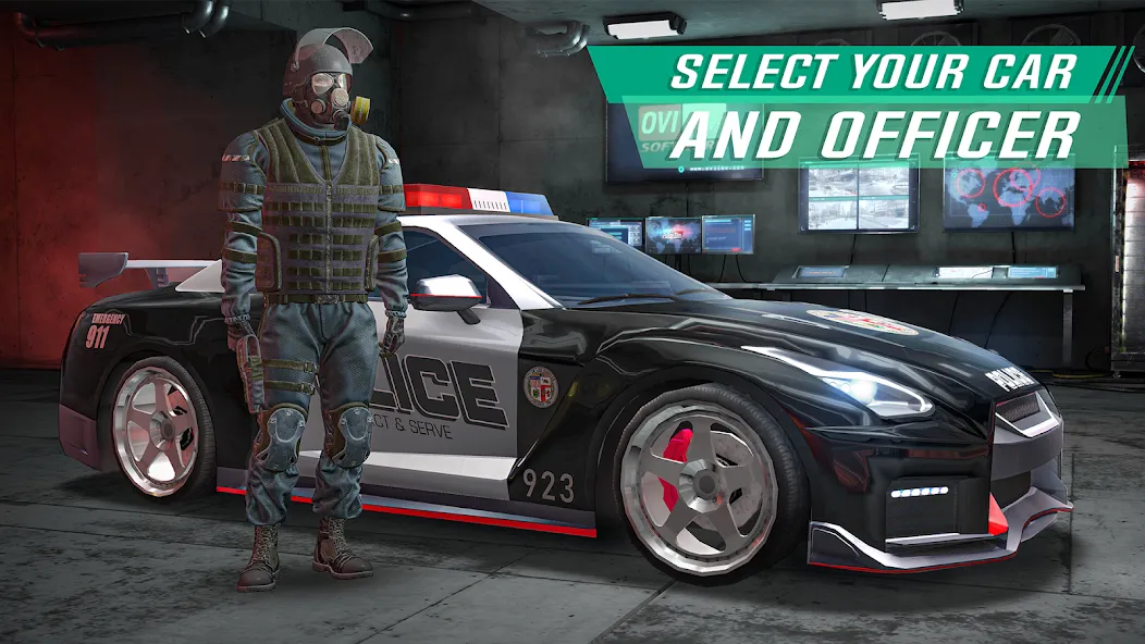 Скачать взломанную Police Sim 2022 Cop Simulator — Безлимитные деньги и открыты все машины — скриншот 2
