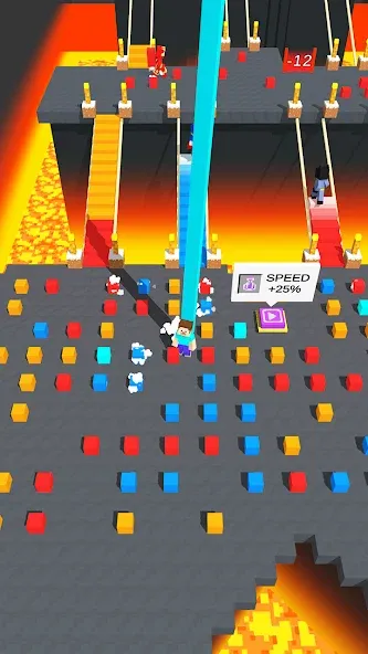Craft Bridge Race — Мод: Безлимитные ресурсы и быстрый бег — скриншот 3