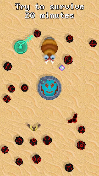Magic Ball — 2D Survivor io MOD APK — Безлимитные деньги и усиленная магия — скриншот 1