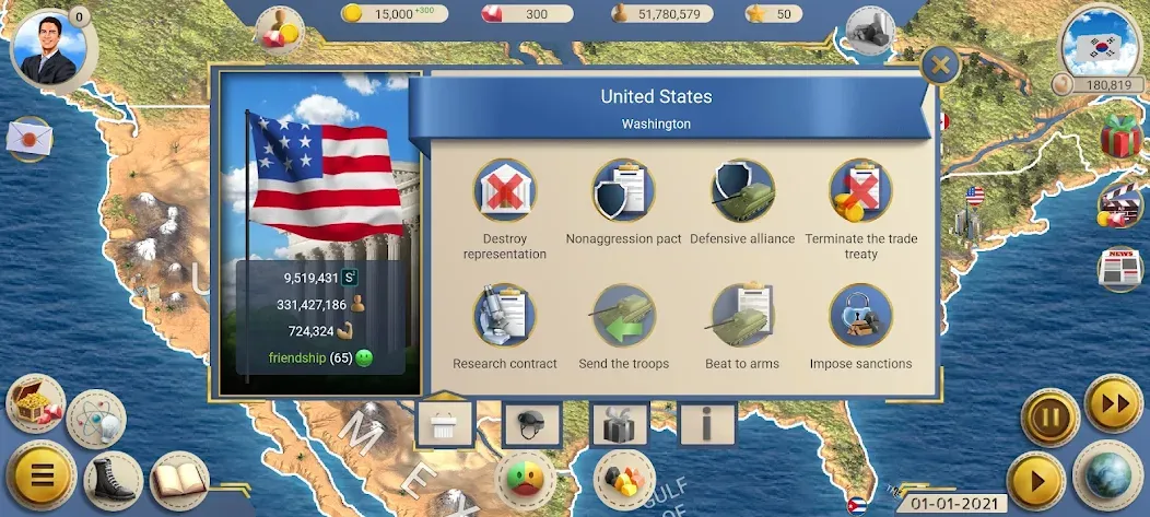 Скачать взлом MA 2 – President Simulator на Андроид — Безлимитные деньги и влияние — скриншот 3