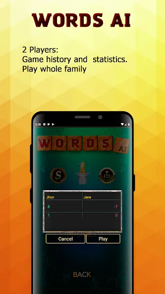 Скачать Words AI Friends Classic на телефон — Подсказки и безлимитные ходы — скриншот 3