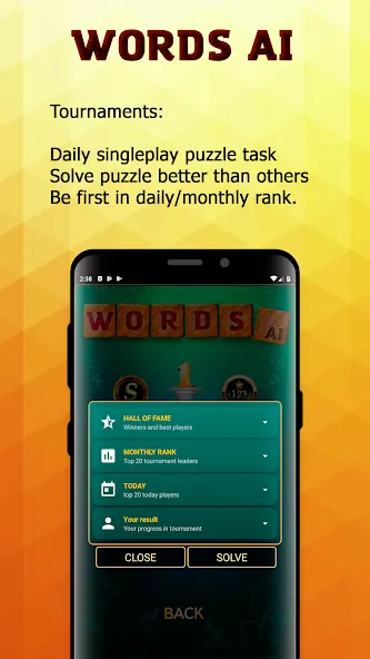 Скачать Words AI Friends Classic на телефон — Подсказки и безлимитные ходы — скриншот 4
