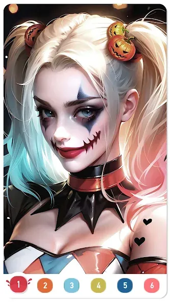 Clown Color, Paint by number MOD APK на Android — Яркие краски и все раскраски — скриншот 2