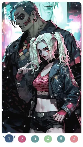 Clown Color, Paint by number MOD APK на Android — Яркие краски и все раскраски — скриншот 4