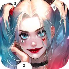 Clown Color, Paint by number MOD APK на Android — Яркие краски и все раскраски