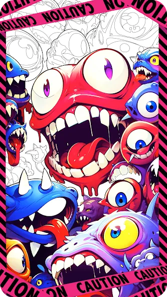 Скачать Dark Fantasy Coloring Games MOD APK — Все раскраски открыты и без рекламы — скриншот 1