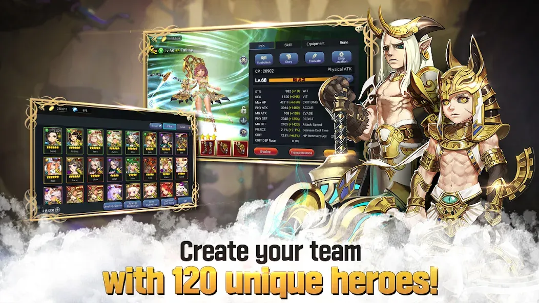 Скачать Legend of Pandonia MOD APK — Безлимитные ресурсы и мощные герои — скриншот 2