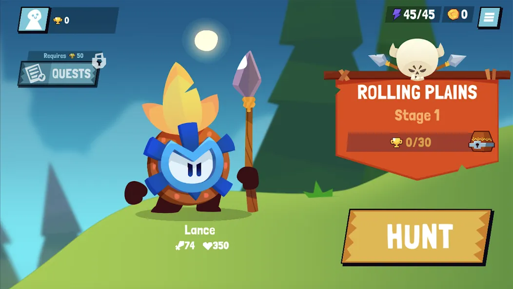 Tiny Hunters - Monsters Attack MOD APK на Android — Безлимитные монеты и энергия — скриншот 1 Tiny Hunters - Monsters Attack MOD APK на Android — Безлимитные монеты и энергия — скриншот 1