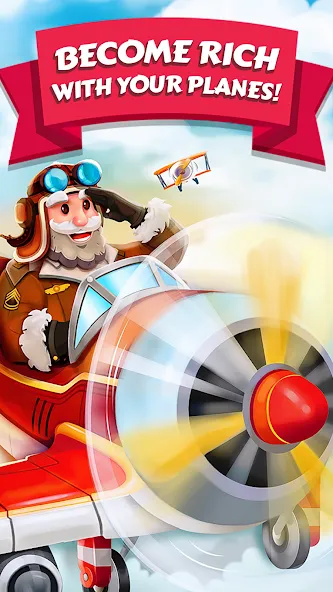 Скачать Merge Planes Idle Plane Game на телефон — Безлимитные деньги и самолеты — скриншот 3