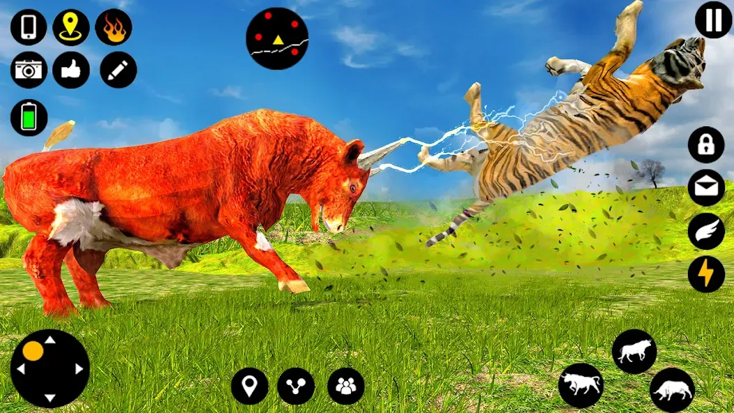 Angry Bull Attack Fight Games на Андроид — Безлимитные деньги и здоровье — скриншот 2