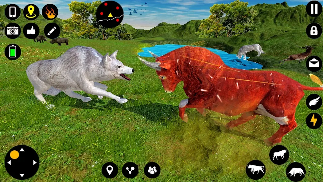 Angry Bull Attack Fight Games на Андроид — Безлимитные деньги и здоровье — скриншот 3