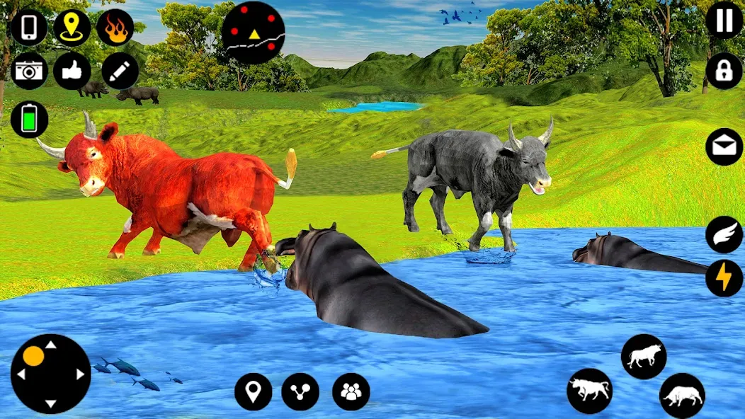 Angry Bull Attack Fight Games на Андроид — Безлимитные деньги и здоровье — скриншот 4