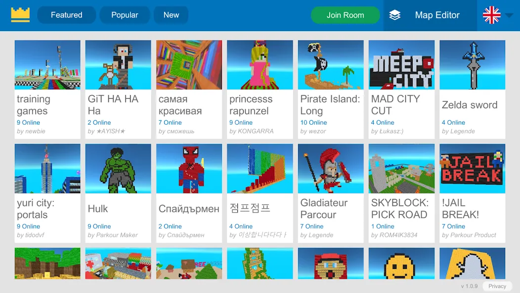 Скачать Parkour Craft: Online PvP Game с модом — Безлимитные монеты и ускоренный бег — скриншот 2