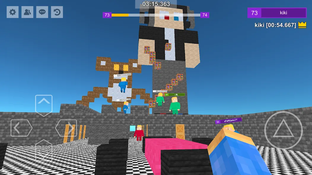 Скачать Parkour Craft: Online PvP Game с модом — Безлимитные монеты и ускоренный бег — скриншот 3