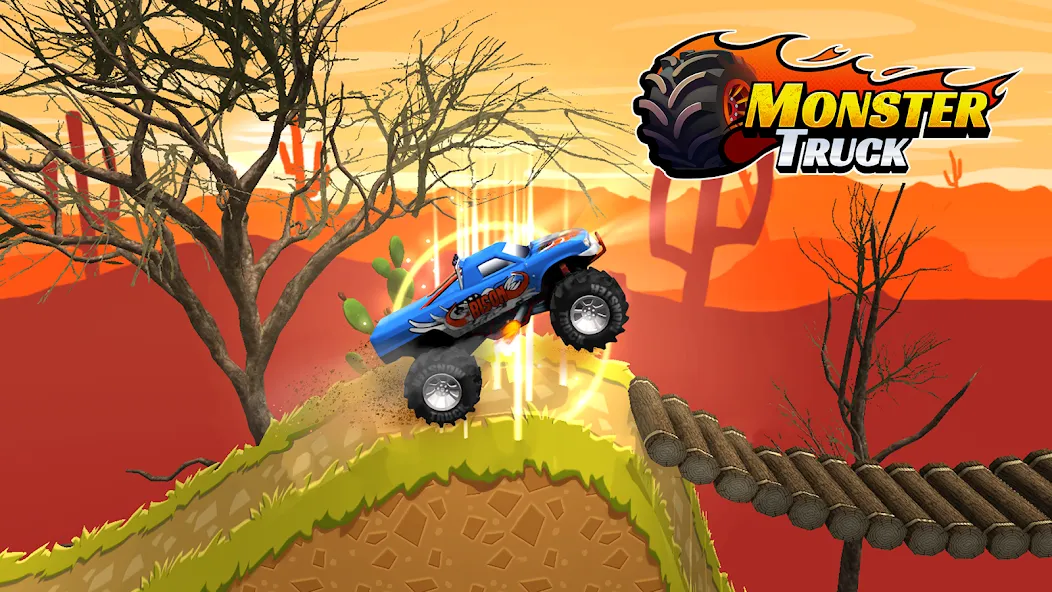 Скачать Monster truck: Extreme racing (Мод: Безлимитные деньги и топливо) на Андроид — скриншот 1