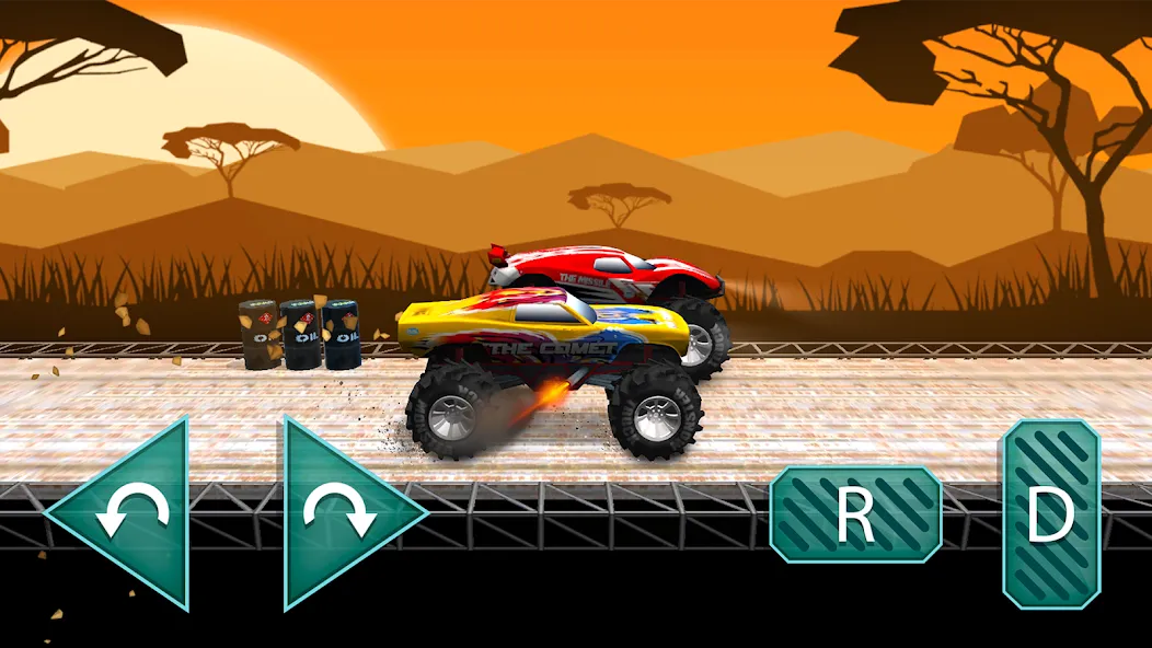 Скачать Monster truck: Extreme racing (Мод: Безлимитные деньги и топливо) на Андроид — скриншот 4