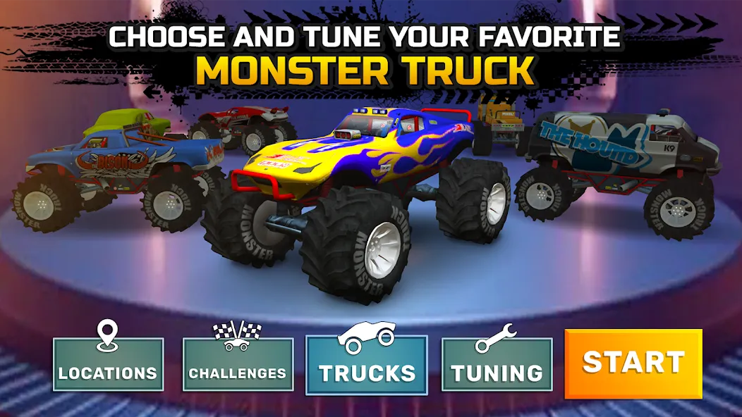 Скачать Monster truck: Extreme racing (Мод: Безлимитные деньги и топливо) на Андроид — скриншот 5