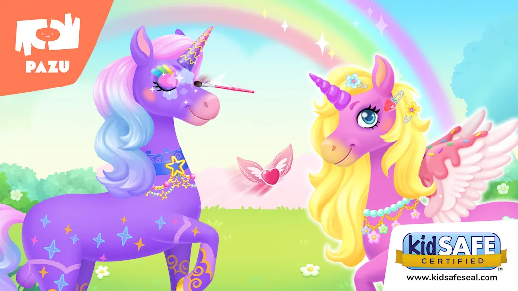 Скачать взлом My Unicorn dress up for kids на Андроид — Без рекламы и все наряды открыты — скриншот 1