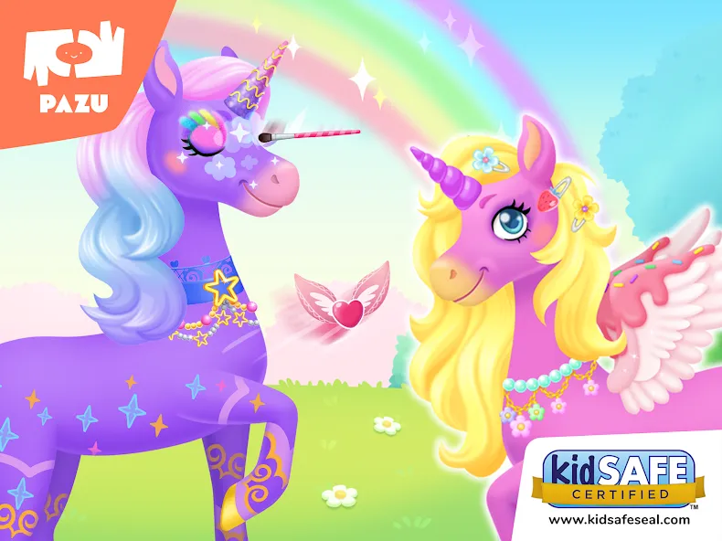 Скачать взлом My Unicorn dress up for kids на Андроид — Без рекламы и все наряды открыты — скриншот 5