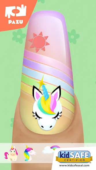 Girls Nail Salon - Kids Games (Мод Все салоны и украшения открыты) — скриншот 1