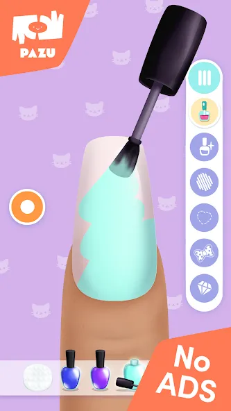 Girls Nail Salon - Kids Games (Мод Все салоны и украшения открыты) — скриншот 2
