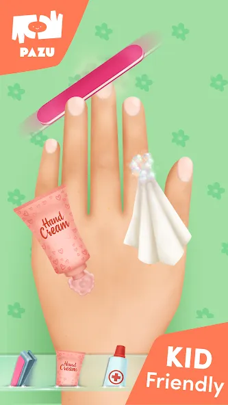 Girls Nail Salon - Kids Games (Мод Все салоны и украшения открыты) — скриншот 3