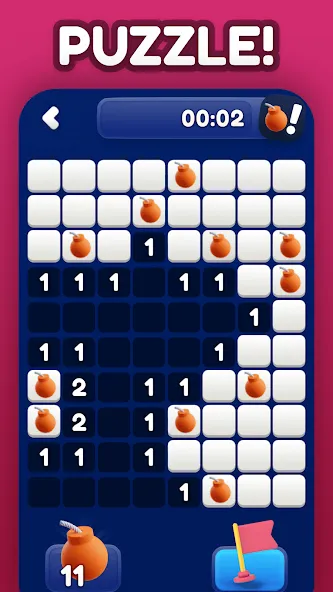 Minesweeper Bomb Mines Game MOD — Без рекламы и бесконечные подсказки на Андроид — скриншот 2