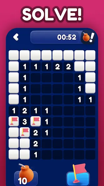 Minesweeper Bomb Mines Game MOD — Без рекламы и бесконечные подсказки на Андроид — скриншот 5