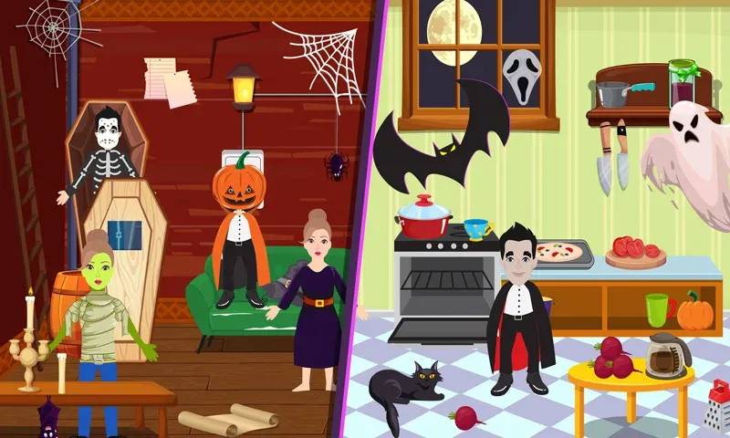 Pretend Play Halloween Party на Андроид — Все предметы для хэллоуинской вечеринки — скриншот 4
