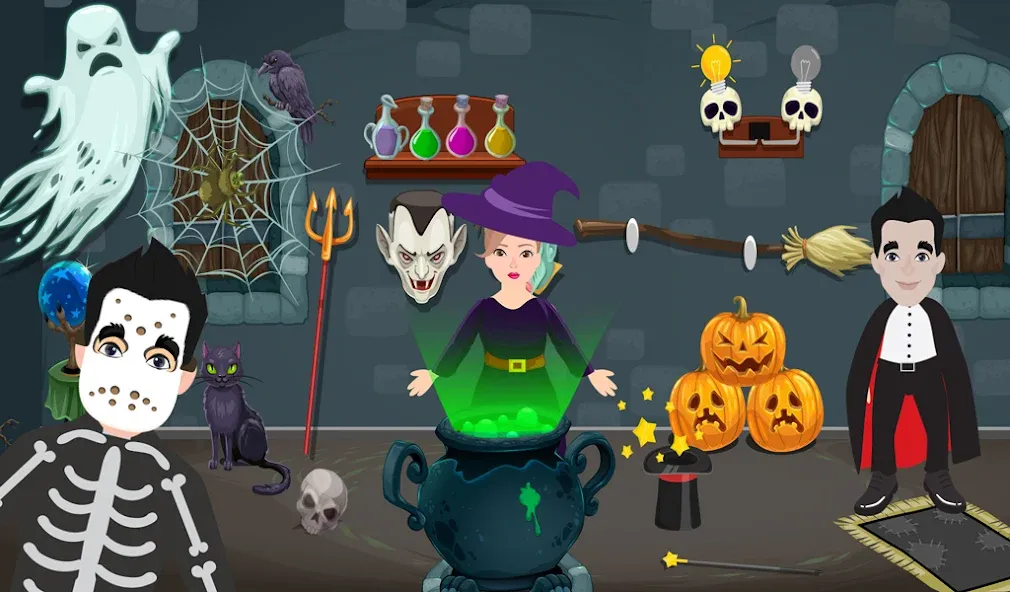 Pretend Play Halloween Party на Андроид — Все предметы для хэллоуинской вечеринки — скриншот 5