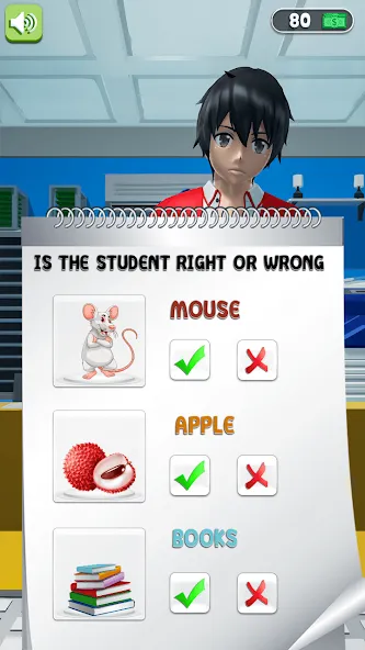 Скачать взломанную Anime School Teacher Simulator — Безлимитные деньги и все костюмы — скриншот 2