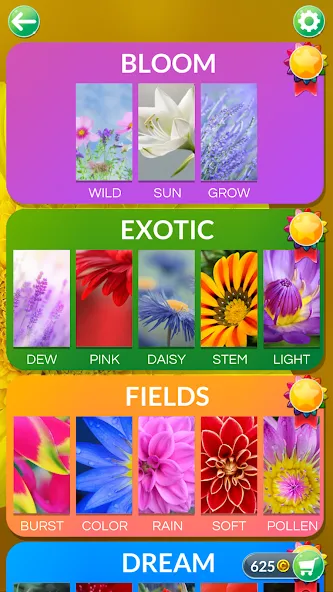 Wordscapes In Bloom (Мод Безлимитные подсказки и монеты) — скриншот 3